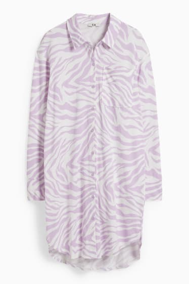 Femmes - Chemise de nuit - à motif - violet clair