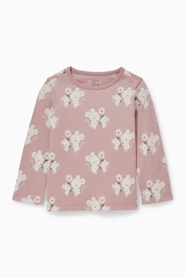 Babys - Set van 2 - babypyjama - 4-delig - roze