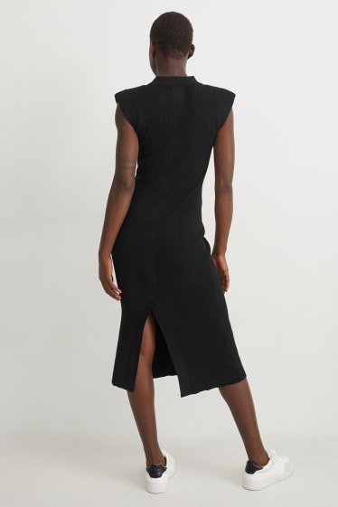 Women - Knitted dress - black