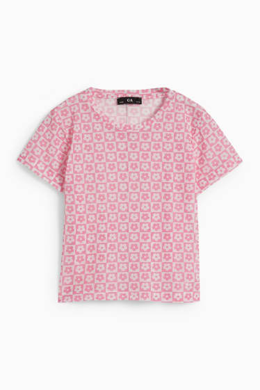 Kinderen - Set - T-shirt en top - 2-delig - fuchsiarood