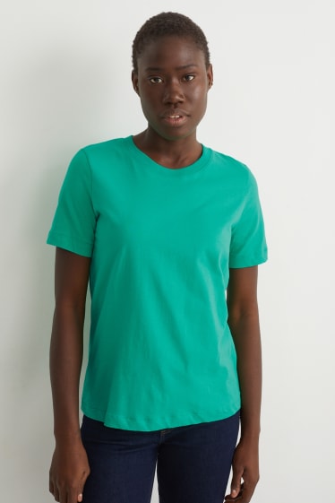 Dames - Basic T-shirt - groen