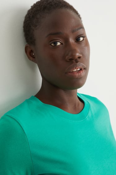 Dames - Basic T-shirt - groen