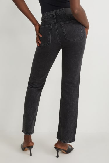 Donna - Straight jeans - vita alta - LYCRA® - jeans grigio scuro
