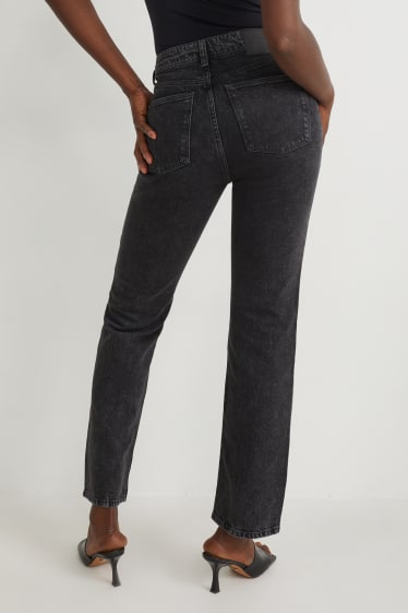 Mujer - Straight jeans - high waist - LYCRA® - vaqueros - gris oscuro