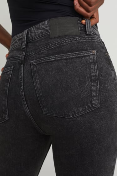Dámské - Straight jeans - high waist - LYCRA® - džíny - tmavošedé