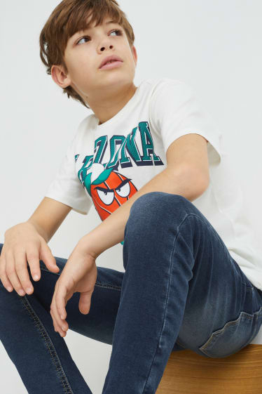 Kinderen: jongens - Slim jeans - jog denim - jeansblauw