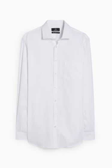 Herren - Businesshemd - Regular Fit - Cutaway - bügelleicht - weiß
