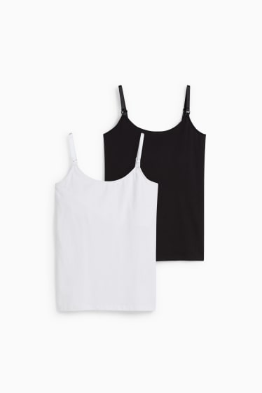 Mujer - Pack de 2 - tops de lactancia - blanco / negro