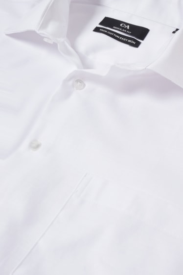 Herren - Businesshemd - Regular Fit - Cutaway - bügelleicht - weiss