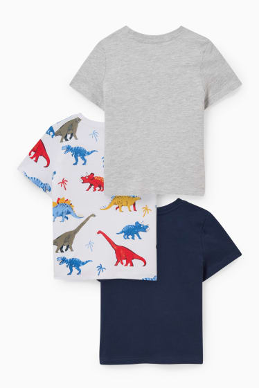 Enfants garçons - Lot de 3 - T-shirt - bleu foncé