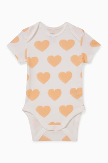 Bébés - Body pour bébé - à pois - blanc / orange