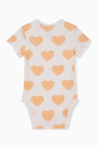 Bébés - Body pour bébé - à pois - blanc / orange