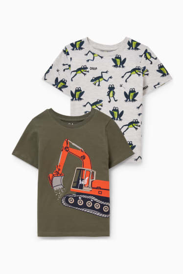 Enfants garçons - Lot de 2 - T-shirts - vert