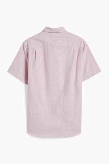Pánské - Košile - regular fit - button-down - růžová