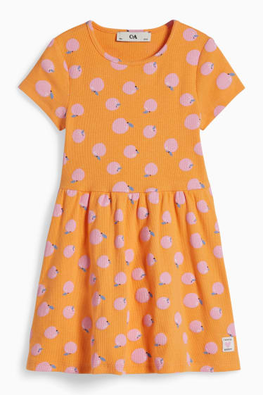 Dzieci - Sukienka - wzorzysta - pomarańczowy