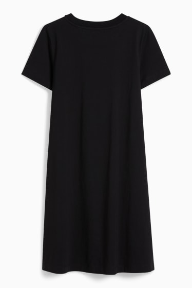 Damen - T-Shirt-Kleid - schwarz