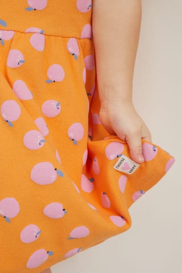 Enfants - Robe - à motifs - orange