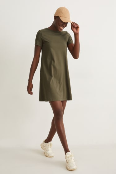 Damen - T-Shirt-Kleid - grün