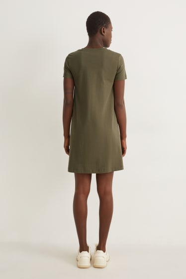 Damen - T-Shirt-Kleid - grün