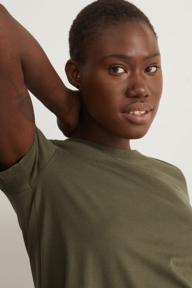 Damen - T-Shirt-Kleid - grün