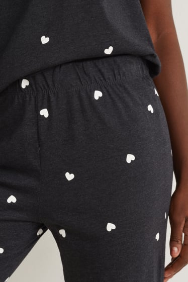 Women - Pyjamas - patterned - dark gray