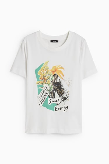 Damen - T-Shirt - weiß