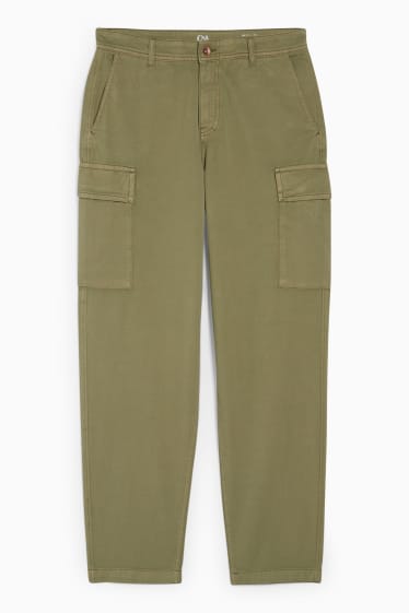 Mężczyźni - Spodnie bojówki - relaxed fit - zielony