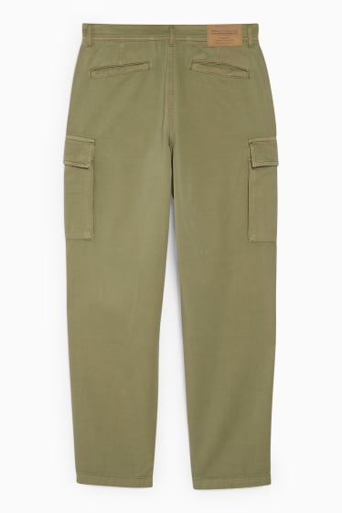 Heren - Cargobroek - relaxed fit - groen