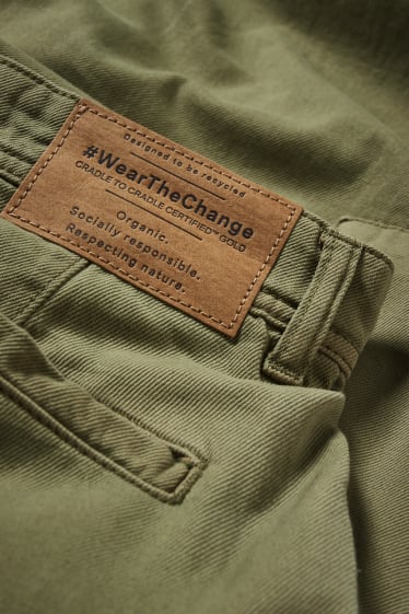 Uomo - Pantaloni cargo - relaxed fit - verde