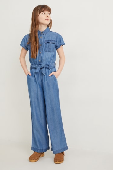 Kinder - Jeans-Jumpsuit - blau