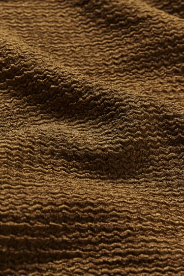 Damen - Jersey-Hose - Wide Leg - dunkelgrün