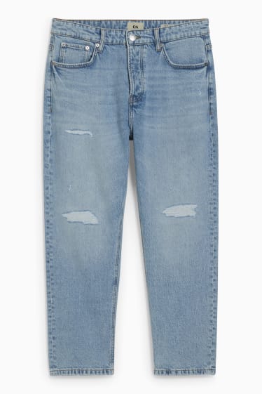 Home - Crop regular jeans  - texà blau clar