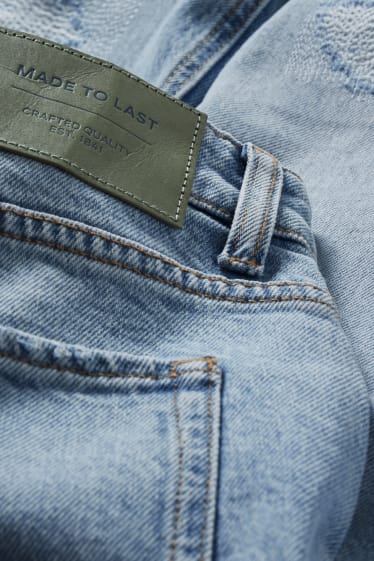 Herren - Crop Regular Jeans - helljeansblau