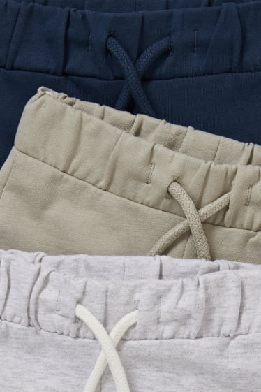 Neonati - Confezione da 3 - shorts di felpa per neonati - blu / grigio