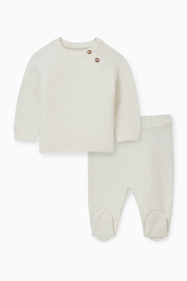 Neonate - Completo per neonati - 2 pezzi - bianco crema