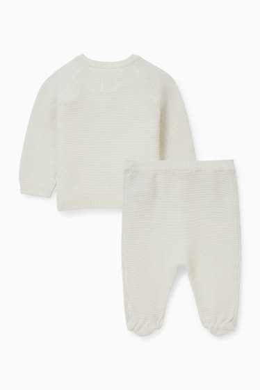 Neonate - Completo per neonati - 2 pezzi - bianco crema
