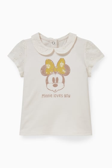 Bebeluși - Minnie Mouse - compleu bebeluși - 2 piese - alb / galben