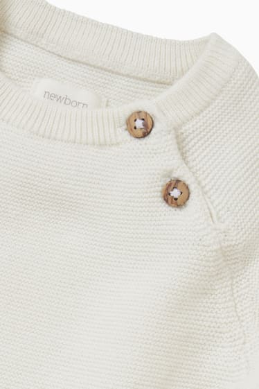 Neonate - Completo per neonati - 2 pezzi - bianco crema