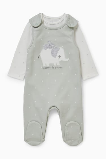 Baby Jungen - Strampler-Set - 2 teilig - mintgrün