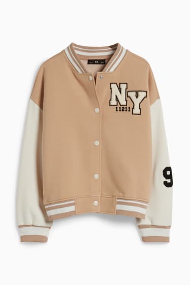 Kinder Mädchen - Extended Sizes - Sweatjacke - beige