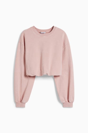 Teens & Twens - CLOCKHOUSE - Crop Sweatshirt - rosa