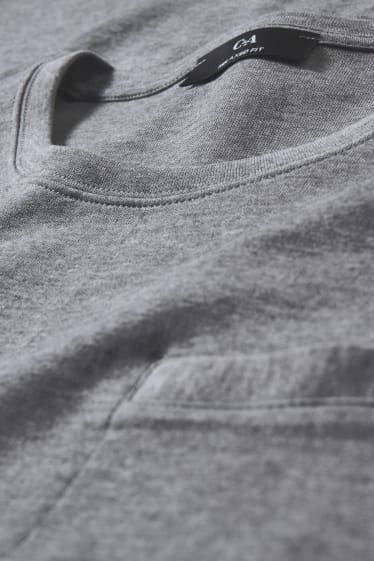 Hommes - T-shirt - gris chiné