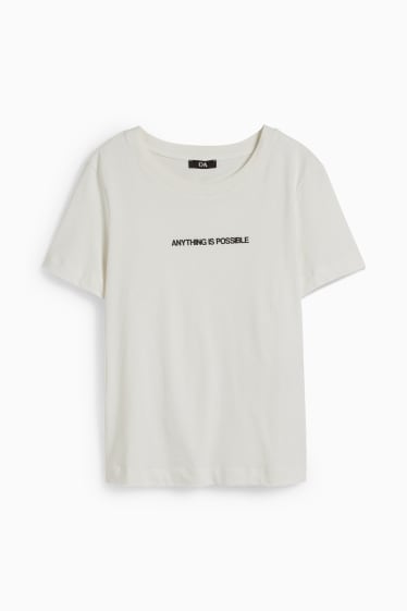 Femei - Tricou - alb-crem