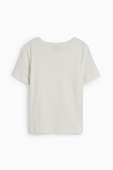 Dames - T-shirt - crème wit