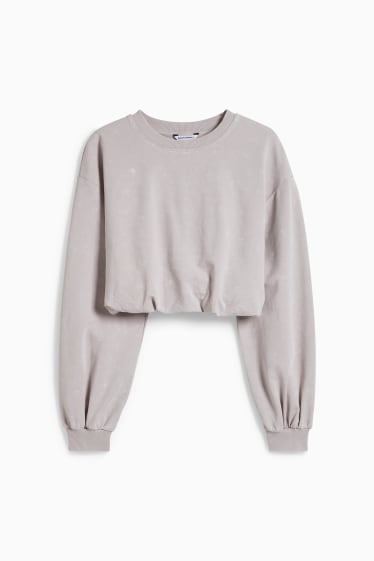 Teens & young adults - CLOCKHOUSE - cropped sweatshirt - light beige