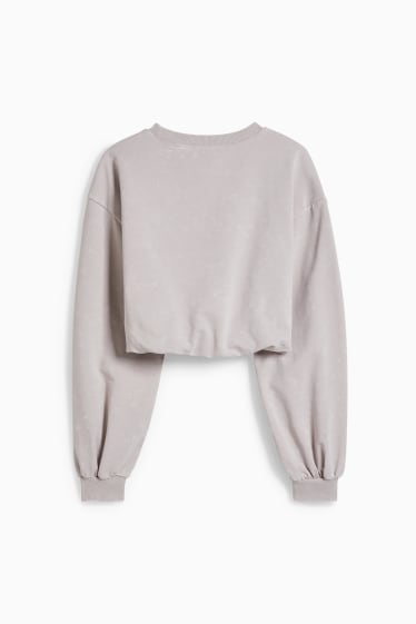 Tieners & jongvolwassenen - CLOCKHOUSE - kort sweatshirt - licht beige