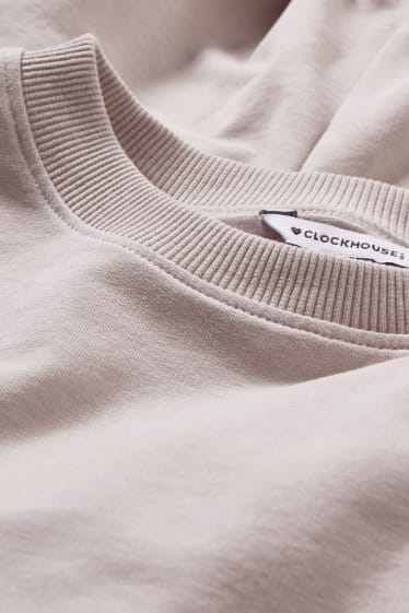 Teens & young adults - CLOCKHOUSE - cropped sweatshirt - light beige