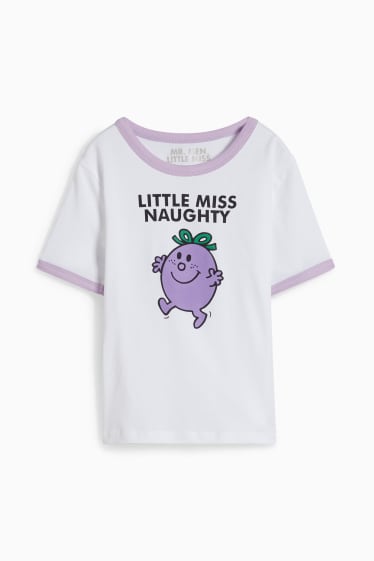 Copii - Mr. Men Little Miss - tricou cu mânecă scurtă - alb