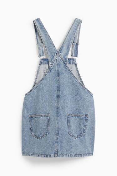 Dona - CLOCKHOUSE - vestit de peto texà - texà blau clar