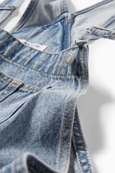 Dona - CLOCKHOUSE - vestit de peto texà - texà blau clar